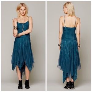 rare free people sunset stripe midi slip size Med